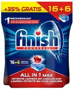FinishPowerball All in 1 Max All-in-1 Dishwasher Tablets – Pack of 22