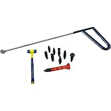 Paintless Dent Repair Whale Tail Rod Set 12 Pcs,Crowbar, Tap Down Pen, Professional Dent Removal Tool for Minor Dents, Door Dings and Hail Damage