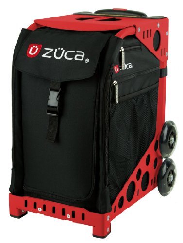 ZUCA Obsidian Sport Insert Bag with Red Frame, and Special Set of 5 Packing Pouches + Toiletry Bag Bundle