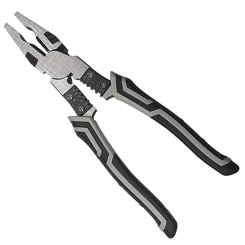 Image of SILENCIO 5 in 1 Multi-function Plier Tools For Multipurpose Lineman Plier with Gripping, Wrench, Cutter, Crimping & Wire Stripper Fuction