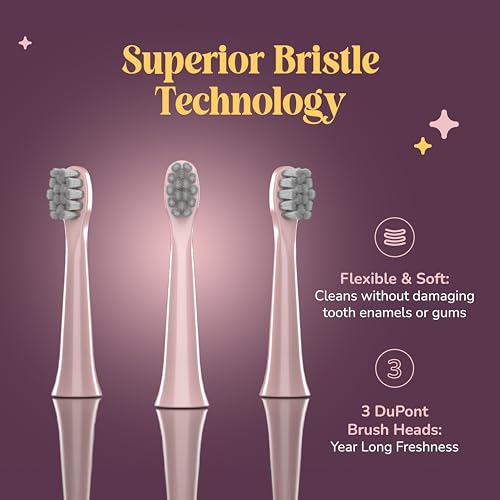 Image of Caresmith Spark Z Electric Toothbrush | 3 Brush Heads With Cover | 35000 Sonic Vibrations | Toothbrush Electric Adult | Electric Toothbrush for Men & Women | USB Type C | (Sunset Pink) IPX7 Waterproof