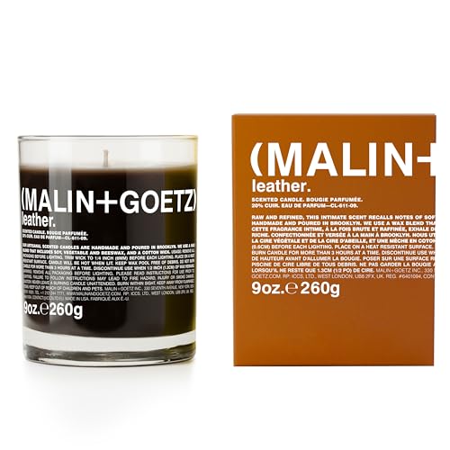 MALIN+GOETZ Women's Leather Candle, Leather, Brown, 9.0 Fl Oz