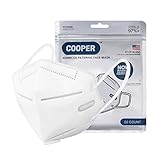 Cooper KN95 Face Masks, 50PCS Breathable Comfortable KN95 Mask, 5-Ply Disposable Face Mask Filter Efficiency≥95%, White