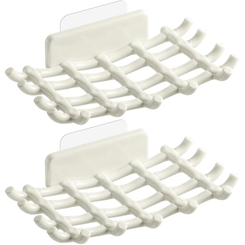 Self-Draining Soap Dish Wall Mount (2 Pack)