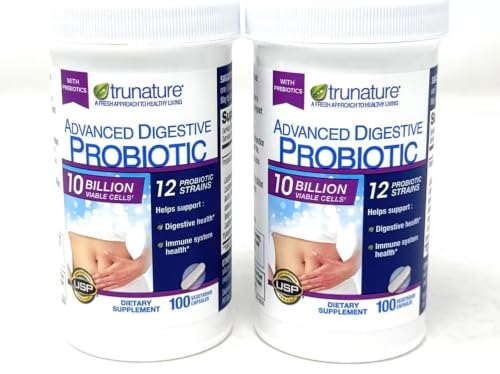Trunature Digestive Probiotic Capsules Healthy Immune System 2Pack (100 Count) Product is Recommended
