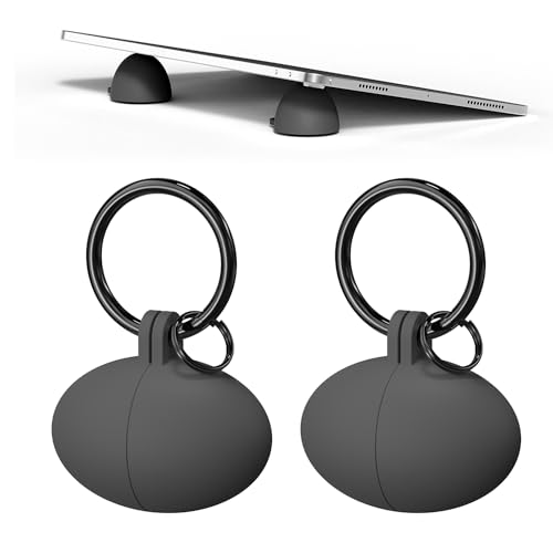 be2webo Portable Egg Keyring Style Anti-Slip Silicone Laptop & Pad Stand 2set(4pcs) - Ergonomic Viewing, Typing, Drawing, Cooling Foot/White Yellow (gray+gray)