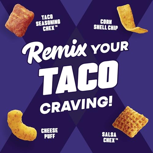 Chex Mix Remix Zesty Taco Savory Snack Mix, Snack Bag, Family Size, 11 oz