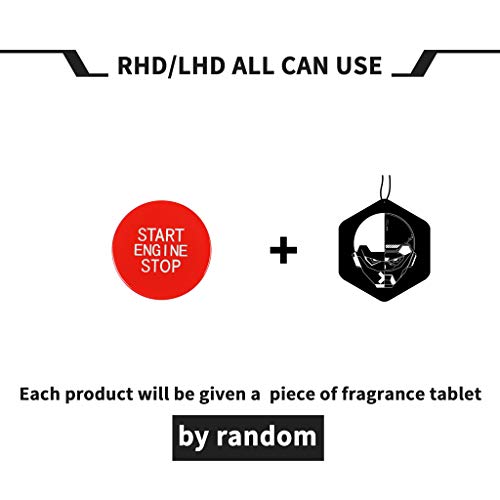 Tampa de botão de partida e parada do motor do carro Homyl 2 cm com acabamento decorativo de liga de