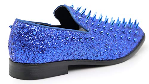 Image of SPK16 Men's Vintage Spike Dress Loafers Slip On Fashion Shoes Classic Tuxedo Dress Shoes
