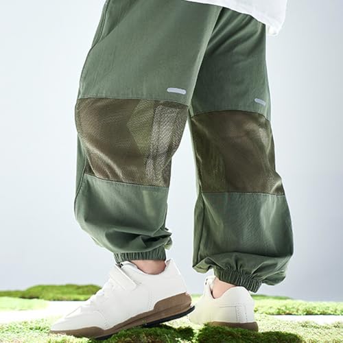 Boys Pants Reflective Mesh Drawstring Trousers Trendy Outdoor Active Leisurewear for Everyday Use3