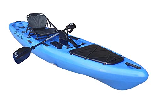 Brooklyn 12.5 Pro Pedal Drive Fishing Kayak by BKC, Sit-on-Top Single Kayak with Rudder System, Dry...