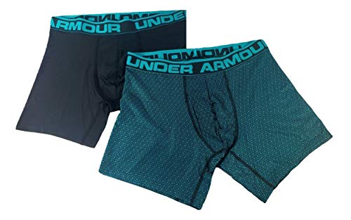 Under Armour Men's O-Series 6in Boxerjock 2pk Novelty, Teal Rush (454)/Black, Medium