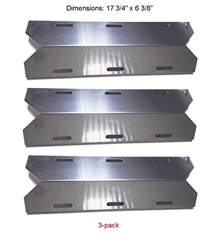 BBQ funland SH1231 (3-Pack) Stainless Steel Heat Plate Tent for Costco Jenn-air, Sterling