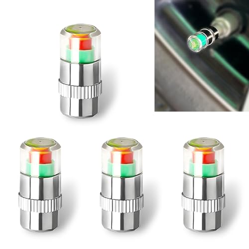 WZP 4PCS Car Tire Pressure Monitor Valve Stem Caps, Tire