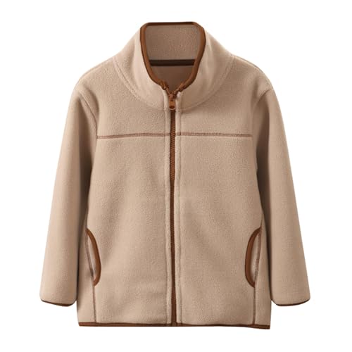 Kids Boys Girls Fleece Jacket Coat Hooded Winter Warm Sherpa Lined Zip Up Sweatshirt Jackets Hoodie Outerwear Clothes