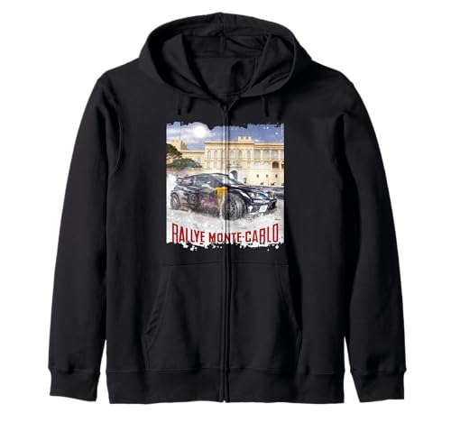 Word Rally Car WRC en el Rally Monte Carlo Sudadera con Capucha