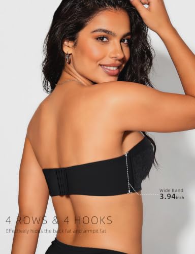 Image of Upushall Strapless Push Up Bras for Women Padded Deep Plunge Seamless Bra | U Shape, Halter, Non Slip, Supportive, Convertible Straps