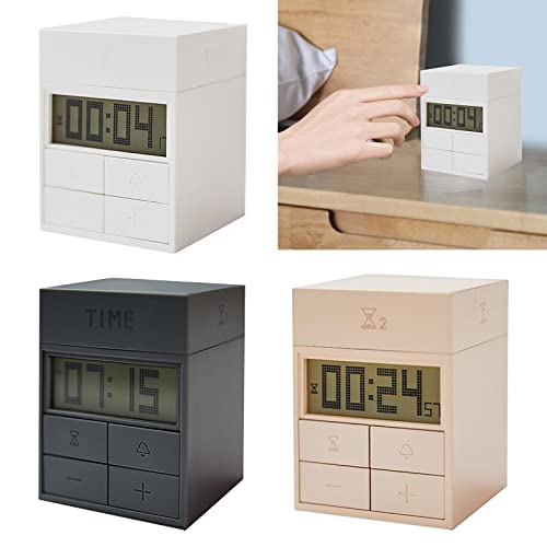 Image of Rotating Kitchen Timer LCD Display Alarm Clock for Kitchen Workout Classroom White | Home & Garden | Kitchen, Dining & Bar | Kitchen Tools & Gadgets | Timers