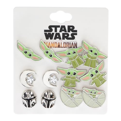 Star Wars The Mandalorian Grogu Baby Grogu 6 Pack Costume Jewelry Stud Earrings Set2