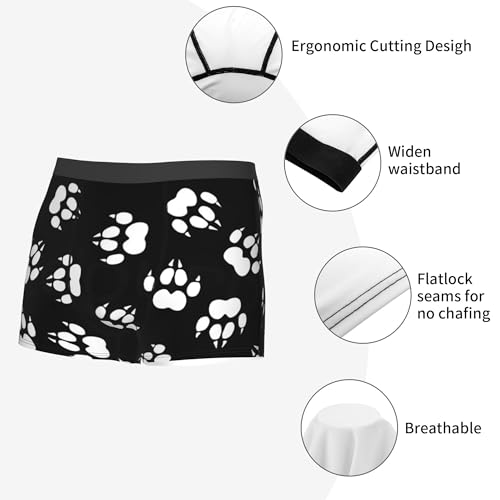 CUTEDWARF Wolf paw prints Men's Underwear Boxer Shorts Men Boxer Briefs Mens Printed Brief2