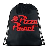 Drawstring Bags Pizza Funny Planet Backpack Gym Sackpack Dust-Proof Breathable Non-Transparent...