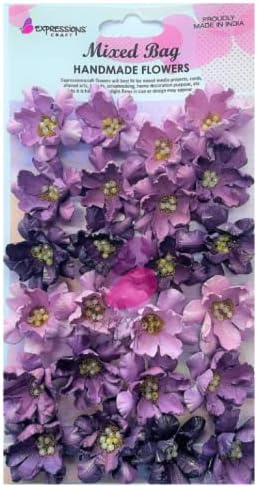 Expressions Craft Handmade Flowers Ombre Purple Arts Crafts Mixed Media.