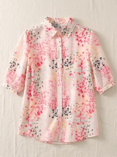 Image of URBAN OX Women's Casual Shirt - Stylish Printed Long Top for Women & Girls | Elegant Shirt for Women | Breathable Summer Tops for Women