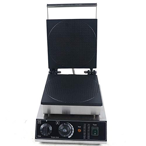 Electric Ice Cream Cone Waffle Maker Machine 110V 1500W Commercial Waffle Cone Iron Nonstick Coating Stainless Steel Crispy Waffle Roll Maker for Restaurant, Home, Snack Bar