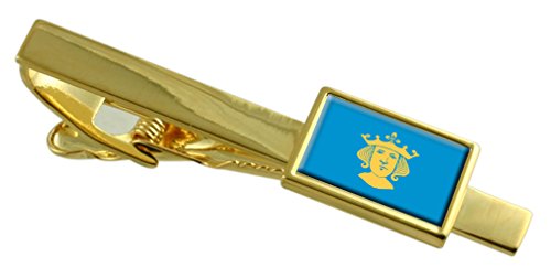Clip de corbata Estocolmo grabado personalizado color oro el regalo ideal para bodas 1