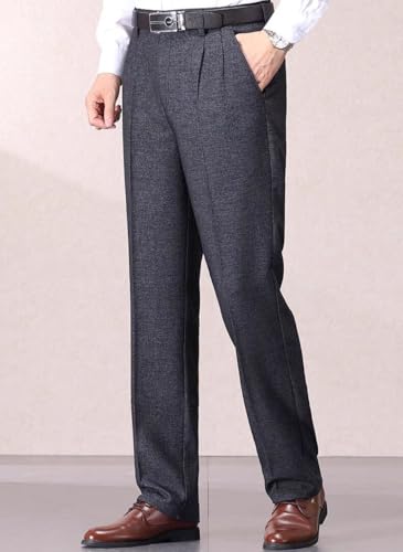 Men's Suit Pants for Men Herringbone Thick Wool Trousers Casual Pants4