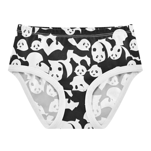 Little Girls' Soft Cotton Underwear Kids Breathable Comfort Panda Panties Briefs Toddler
