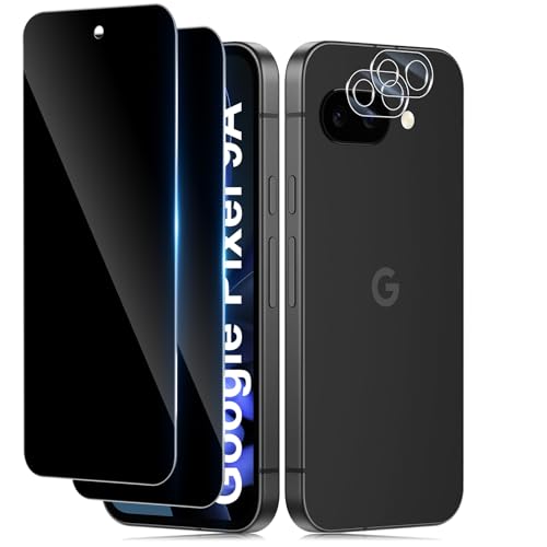 TUTUO Anti Espía Cristal Templado para Google Pixel 9A 5G, 2 Piezas Privacidad Protector de Pantalla, Sin Burbujas, Antiarañazos, Antiespia 9H Dureza Vidrio