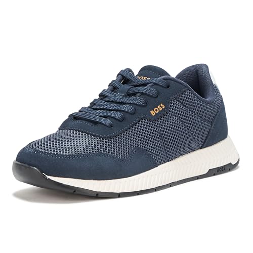Image of BOSS Men's Leather Mix Low Top Sneaker
