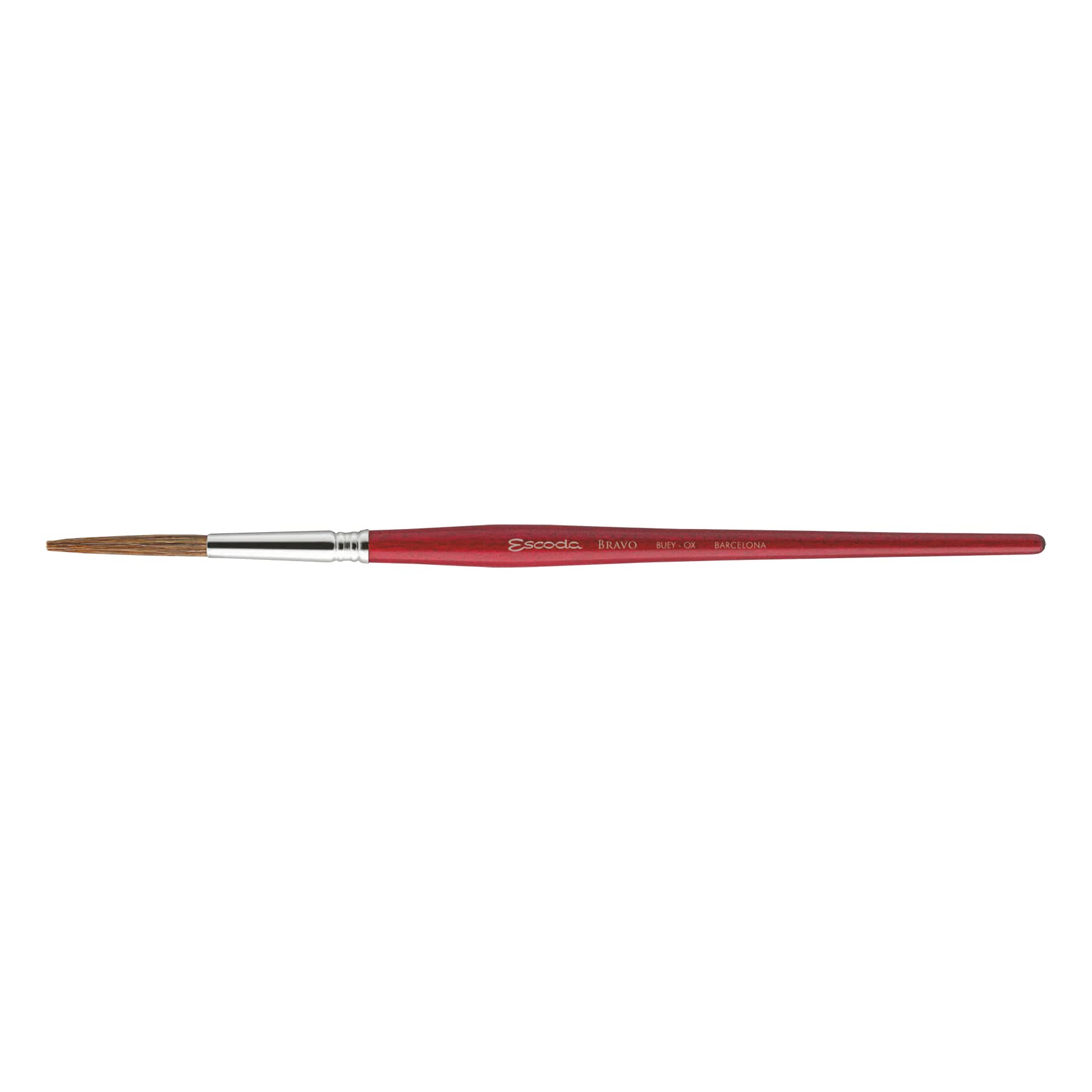 Escoda Bravo Series 6521 - Pincel de pintura acrílica y óleo para artistas, pelo de buey claro, borde cuadrado redondo largo, tamaño 24
