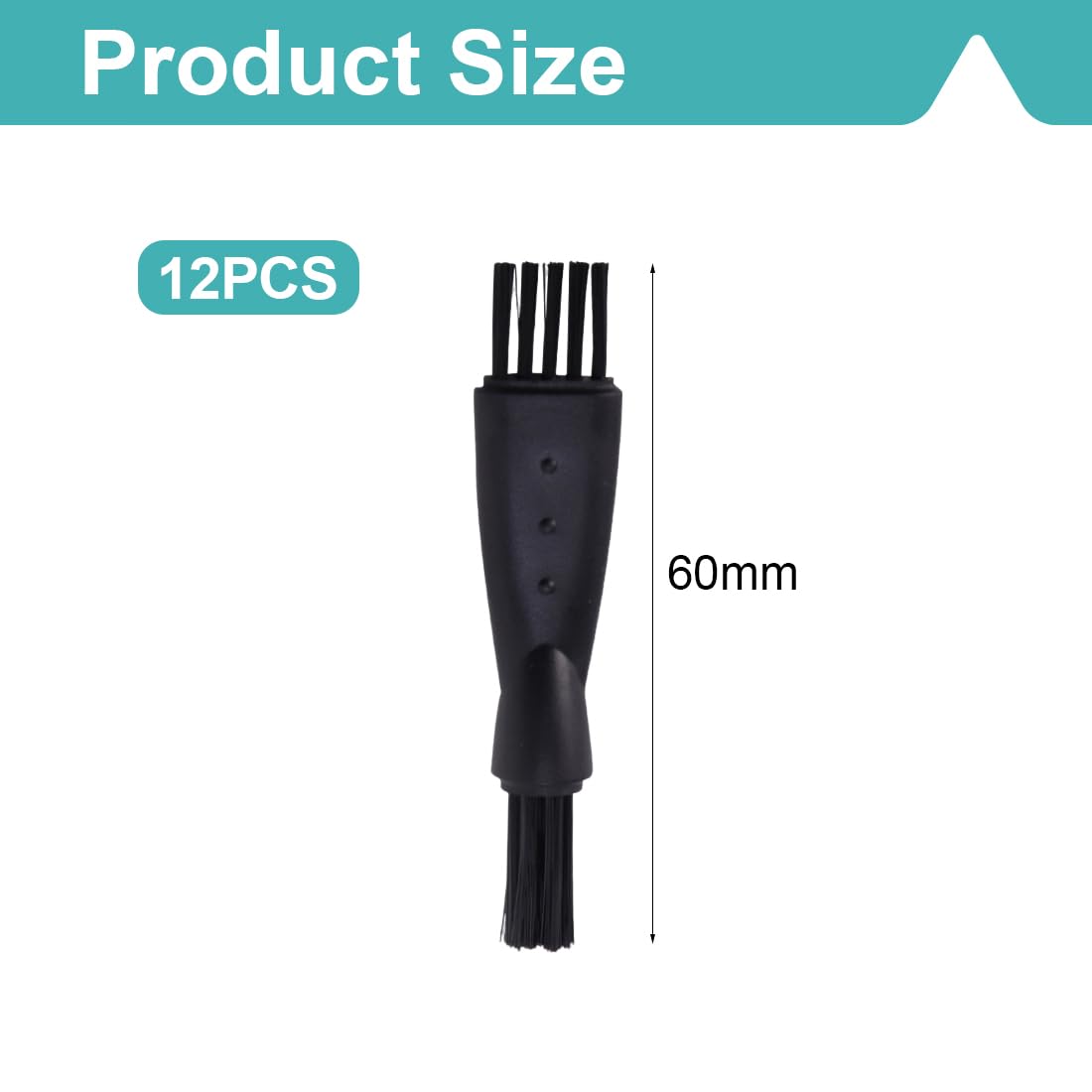 Razor Brush, 12 Pcs Brosses de Nettoyage de Rasoir, Brosse de Nettoyage pour Rasoir Double Tête, pour Enlever Les Résidus de Barbe et la Poussière