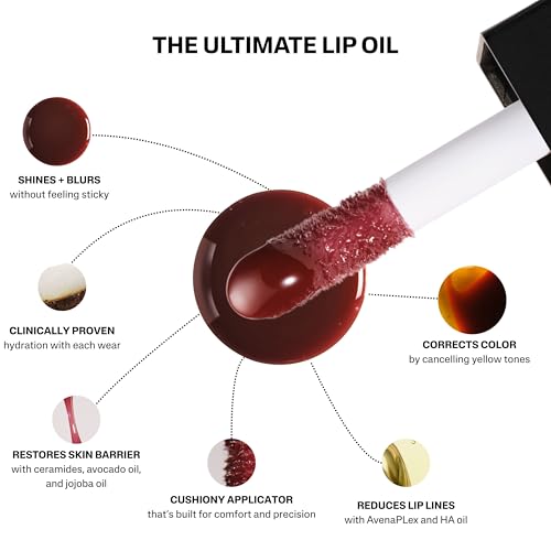 Image of POUND CAKE Cake Theory Lip Tone Equalizing Oil Duo | Hydrating and High-Shine Blurring Lip Oils in Browning (Purple Brown Tint) & Melted Butter (Yellow Tint) | Clean, Vegan, and Moisturizing Formula