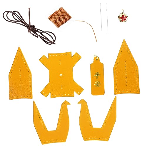 VICASKY Car Interior Crane Pendant DIY Leather Origami Crane Kit Decor Kit for Home Vehicle