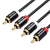 Cabo Audio 2 Rca Macho Blindado Dj Cobre Som 3m Vention