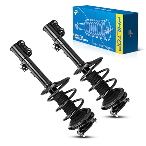 Image of PHILTOP Front Struts for RAV-4 2001 2002 2003, Shock Absorber Complete Suspension 271454+271453, Struts with Coil Spring Assemblies SAA105 2 Pcs
