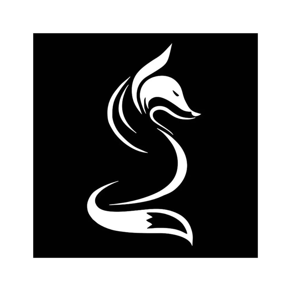 Auto Accessory Line Fox Car Sticker Vinyl Film Decor Decal Car Tuning Accessories(White,2pcs)