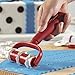 Cake Boss Decorating Tools Plastic Fondant Ribbon Cutter, Red -