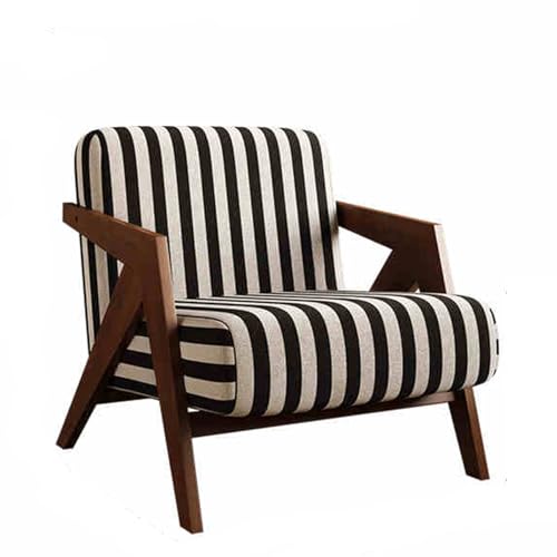 Sillón moderno de mediados de siglo, silla lateral tapizada de madera para sala de estar y dormitorio, diseño cómodo