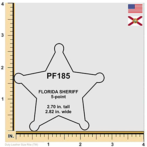 Perfect Fit Shield Wallets Florida Sheriff Five-point Star Hidden Badge Wallet (Cutout PF185 2.7 inches tall)4