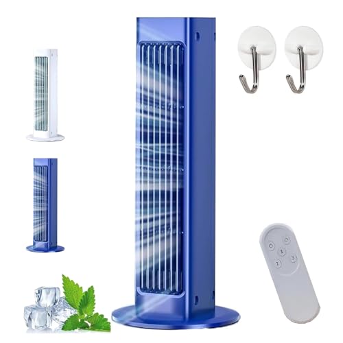 Breezamax Ac, Quinux Breezamax AC, Portable Air Conditioners, Beat the Scorching Heat & Humidity Instantly, Small and Compact Ultra Quiet Energy Efficient, with 3 Speeds (Blue, with remote)