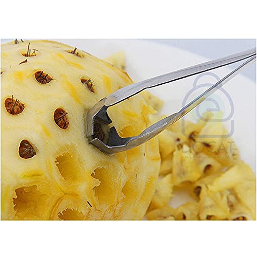 Image of DOCAT Stainless Steel Pineapple Seed Clip Eye Remover Kitchen Tool - 1 Piece (Manual)