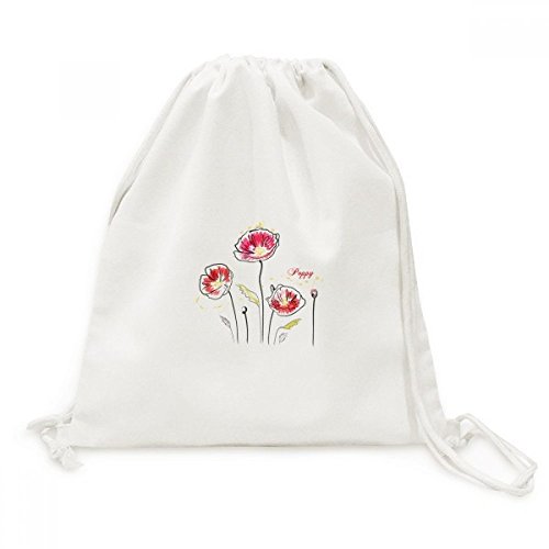 Sac à dos à cordon pavot DIYthinker en toile idéal pour vos sorties