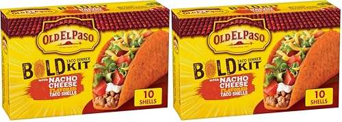 Old El Paso Stand 'N Stuff Bold Nacho Cheese Taco Dinner Kit, 9.5oz, 2 boxes