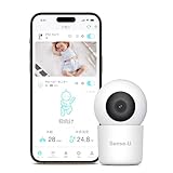 Sense-U スマートベビーモニター 赤ちゃん 見守りカメラ 自動追跡 双方向音声通信 ナイトビジョン 300万画素の フルHD 動体検知 カメラ５台まで接続可能 ベビーカメラ 監視カメラ 防犯カメラ 2.4GHzWiFiのみ対応（Sense-U体動センサと連動可能）