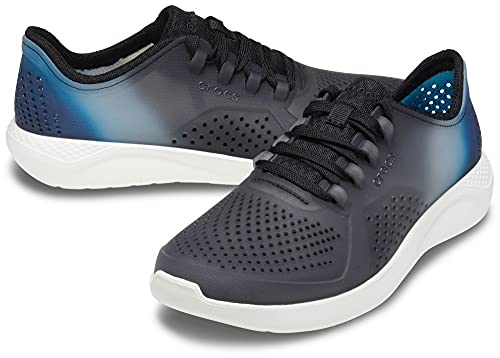 Image of Crocs Men's LiteRide Pacer Sneakers, Comfortable Men's Sneaker, Black /Almost White, 10 Men