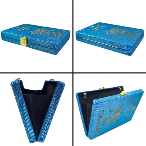 Image of Boutique De FGG Retro Mini Crystal Clutch Purses for Women Luxury,Novelty Rhinestone Evening Bag,Formal Party Clutch Handbag